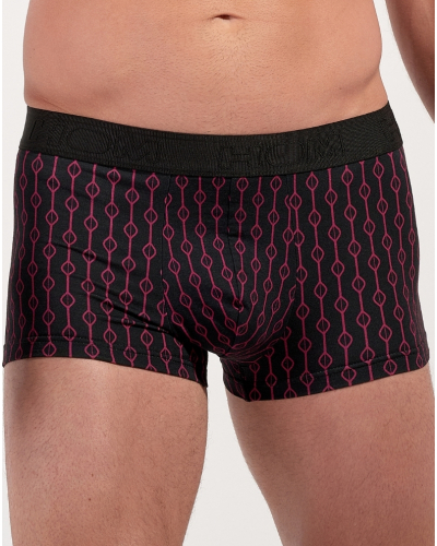 Shorty en coton HOM Dunes (Imprimé Rouge)