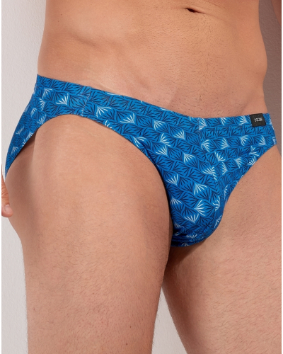 Micro brief comfort modal and cotton HOM Beachcomber (Imprimé Bleu)