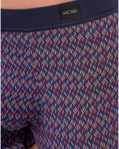 Boxer confort en coton HOM Ocean Drive (Imprimé Rouge)