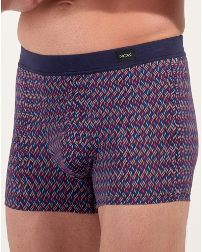 Boxer confort en coton HOM Ocean Drive (Imprimé Rouge)
