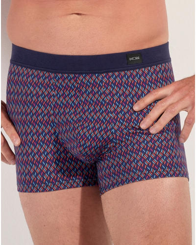 Boxer comfort cotton HOM Ocean Drive (Imprimé Rouge)