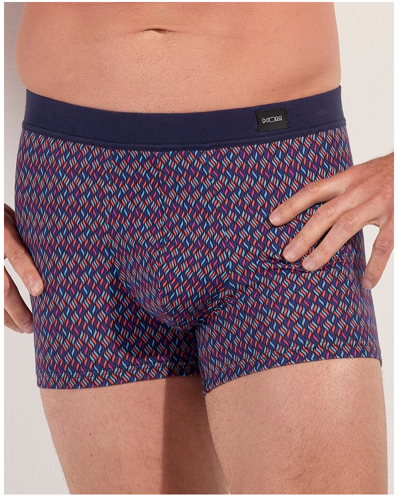 Boxer confort en coton HOM Ocean Drive (Imprimé Rouge)