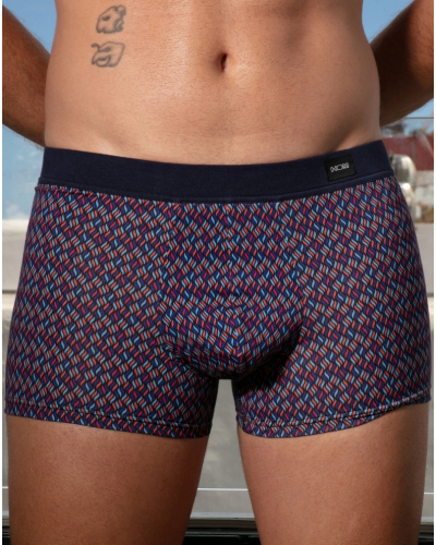 Boxer confort en coton HOM Ocean Drive (Imprimé Rouge)