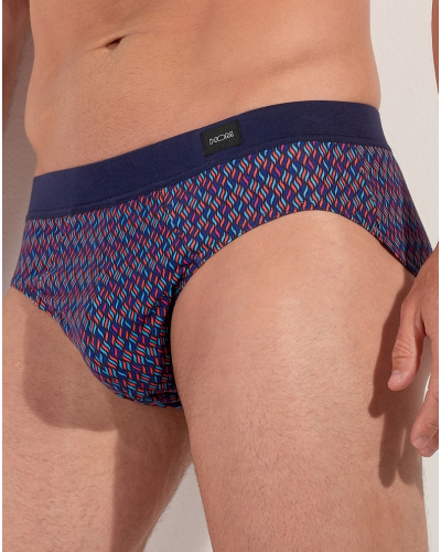 Briefs mini comfort cotton HOM Ocean Drive (Imprimé Rouge)