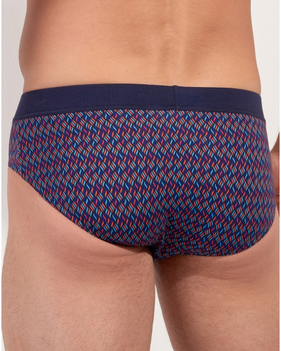 Mini slip confort en coton HOM Ocean Drive (Imprimé Rouge)