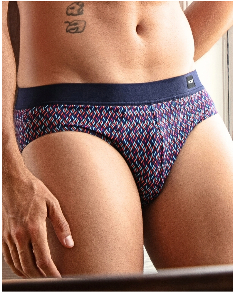 Briefs mini comfort cotton HOM Ocean Drive (Imprimé Rouge)