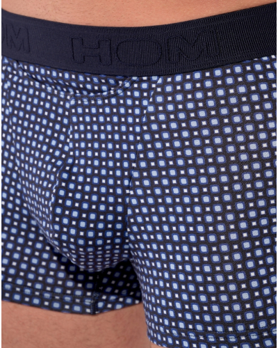 Boxer cotton HOM Hampton (Imprimé Marine)