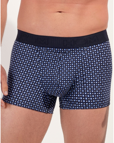 Boxer cotton HOM Hampton (Imprimé Marine)