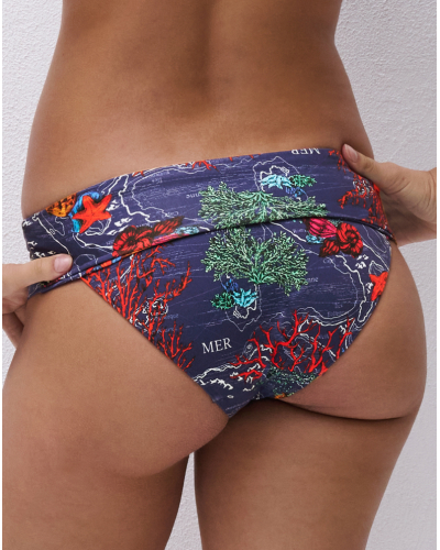 Culotte de bain taille haute ajustable Chantelle Icon (Dark Mediterranean)