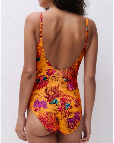 Underwired one-piece swimsuit Chantelle Icon (Light Mediterranean)