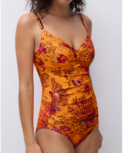 Underwired one-piece swimsuit Chantelle Icon (Light Mediterranean)