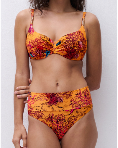 Culotte de bain taille haute ajustable Chantelle Icon (Light Mediterranean)