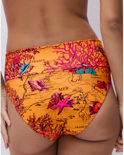 Culotte de bain taille haute ajustable Chantelle Icon (Light Mediterranean)