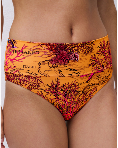 Culotte de bain taille haute ajustable Chantelle Icon (Light Mediterranean)