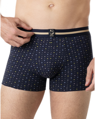 Pack of 2 stretch cotton boxers SmileyWorld X Eminence (Navy/Light Blue)