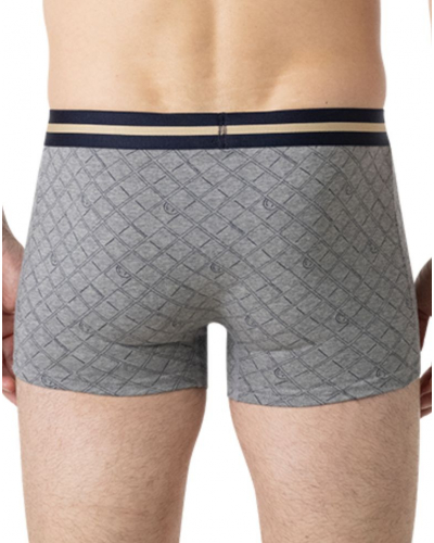 Pack of 2 stretch cotton boxers SmileyWorld X Eminence (Imprimé gris/Marine)