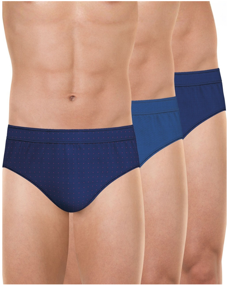 Lot de 3 slips taille basse Eminence Motifs 100% coton (Multicolore)