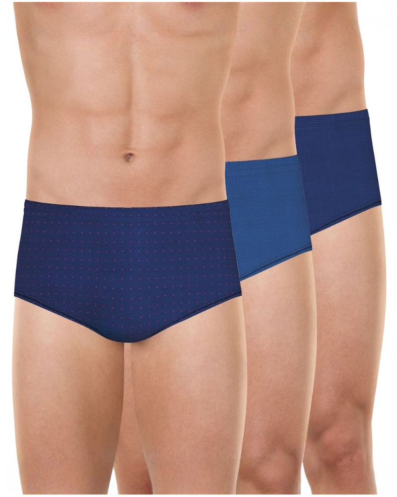 Paquete de 3 calzoncillos de cintura alta 100% Algodón Eminence Trio Fantaisies (Multicolore)