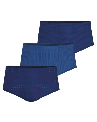 Paquete de 3 calzoncillos de cintura alta 100% Algodón Eminence Trio Fantaisies (Multicolore)