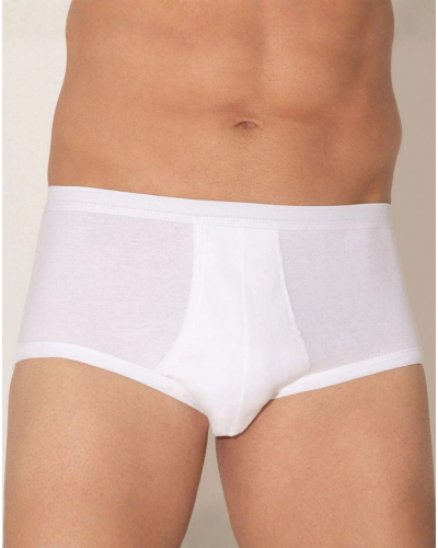 Slips de talle alto 100% algodón Eminence Tallas Grandes (Blanco)