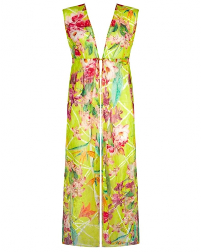 Vestido de playa abierta Lise Charmel Fleurs Splendeur (Splendeur Lime)