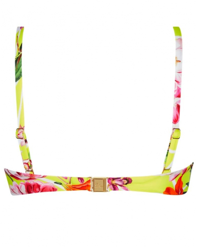 Padded bandeau bath bra Lise Charmel Fleurs Splendeur (Splendeur Lime)