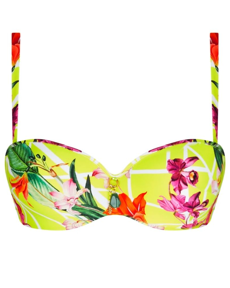 Soutien-gorge de bain bandeau coque Lise Charmel Fleurs Splendeur (Splendeur Lime)