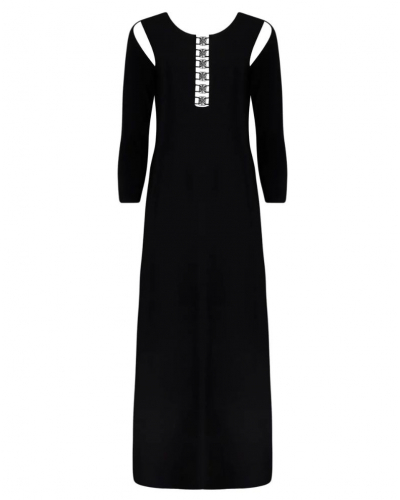 Beach long dress Lise Charmel Eclat d'Argent (Noir Argent)