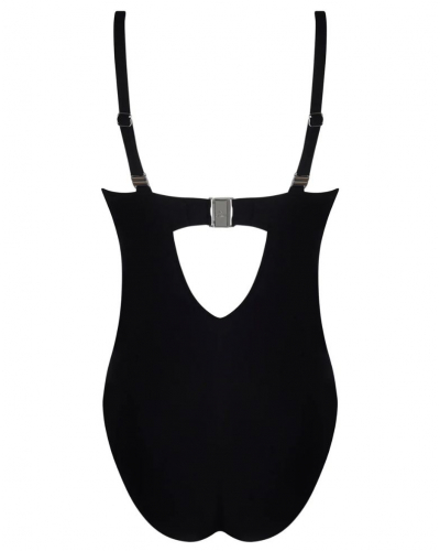 Maillot de bain une pièce armatures triangle Lise Charmel Eclat d'Argent (Noir Argent)