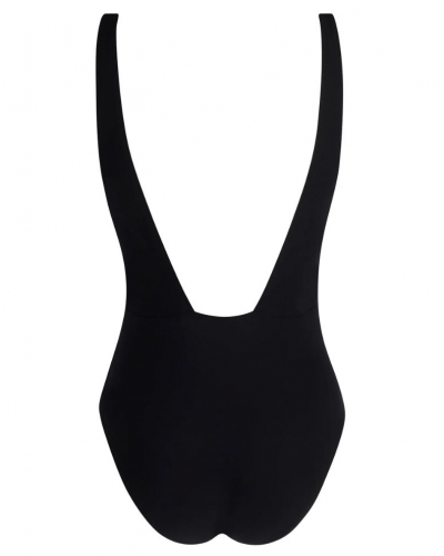 Maillot de bain une pièce maintien ouvert Lise Charmel Eclat d'Argent (Noir Argent)