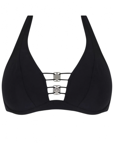 Soutien-gorge de bain armatures triangle Lise Charmel Eclat d'Argent (Noir Argent)