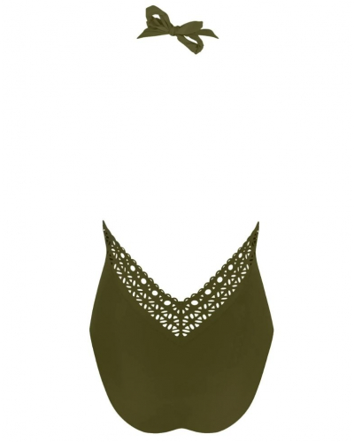 Seduction one-piece swimsuit Lise Charmel Ajourage Couture (Ajourage Avocat)