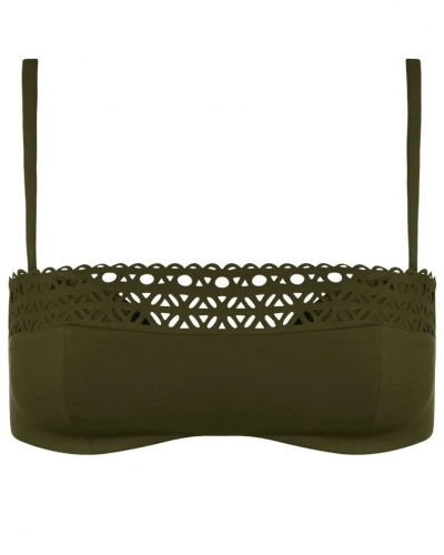 Sujetador de baño bandeau preformado Lise Charmel Ajourage Couture (Ajourage Avocat)