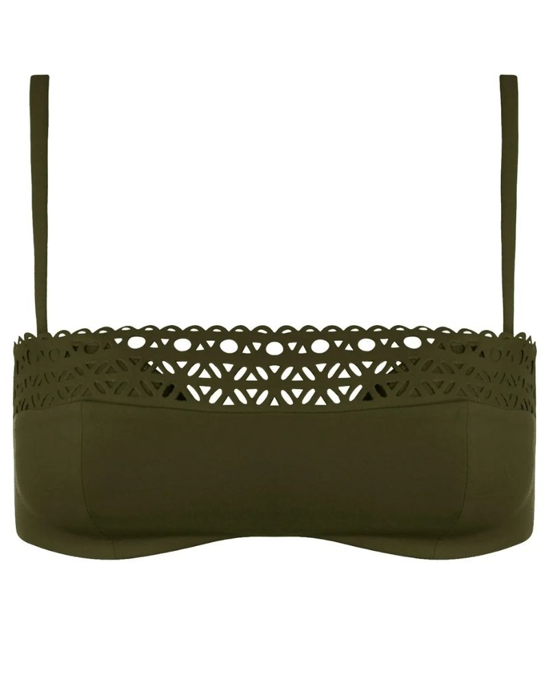 Sujetador de baño bandeau preformado Lise Charmel Ajourage Couture (Ajourage Avocat)