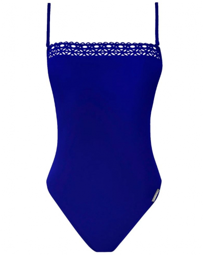 Maillot de bain une pièce bandeau coque Lise Charmel Ajourage Couture (Ajourage Outremer)