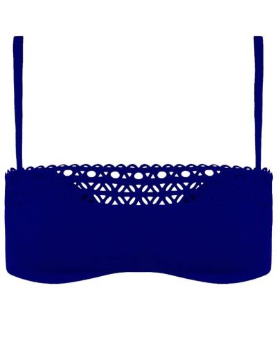 Sujetador de baño bandeau preformado Lise Charmel Ajourage Couture (Ajourage Outremer)