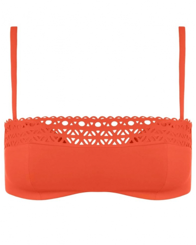 Sujetador de baño bandeau preformado Lise Charmel Ajourage Couture (Ajourage Papaye)