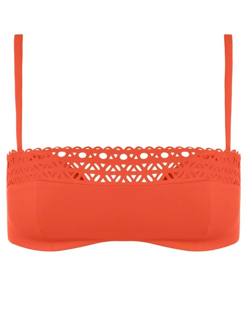 Soutien-gorge de bain bandeau coque Lise Charmel Ajourage Couture (Ajourage Papaye)