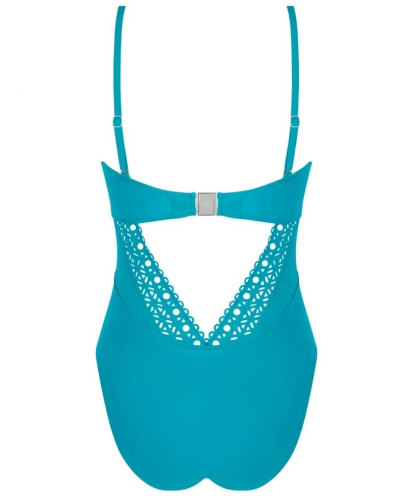 Traje de baño una pieza bandeau preformado Lise Charmel Ajourage Couture (Ajourage Lagon)