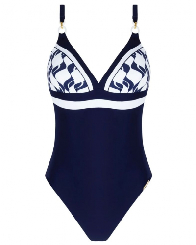 One-piece opened support swimsuit Lise Charmel Danse des Vagues (Danse Blue)