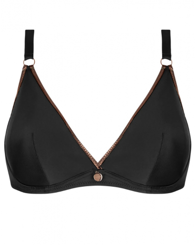 Underwired triangle bath bra Antigel La Smartissime (Noir Bronze)