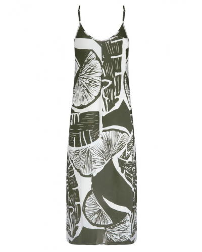 Robe longue de plage Antigel La Miss Cocktail (Cocktail Kaki)