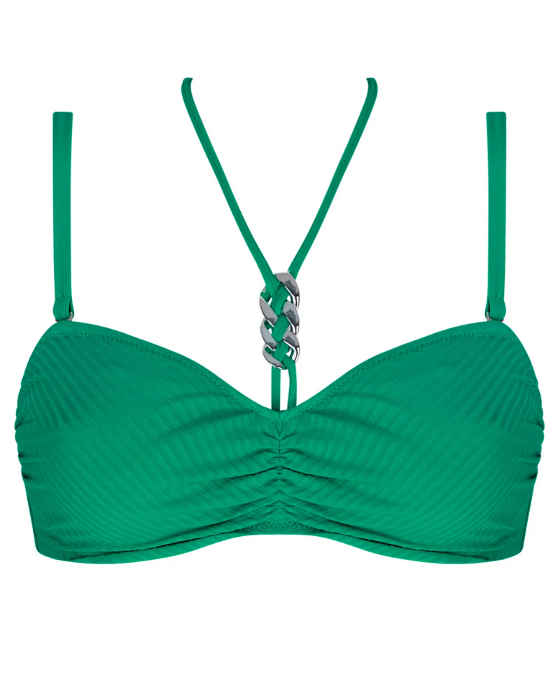 Sujetador de baño bandeau suave copa profunda Antigel La Stricto Chic (Stricto Vert)
