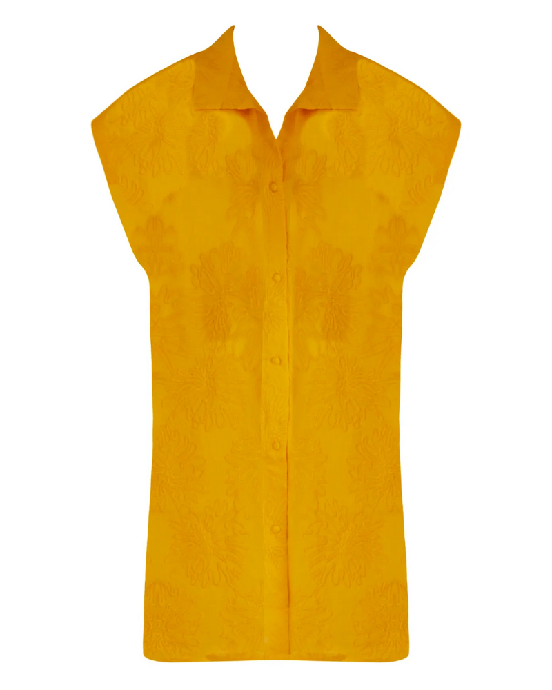 Camisa de playa 100% Algodón Antigel La Bohème (Jaune Paille)