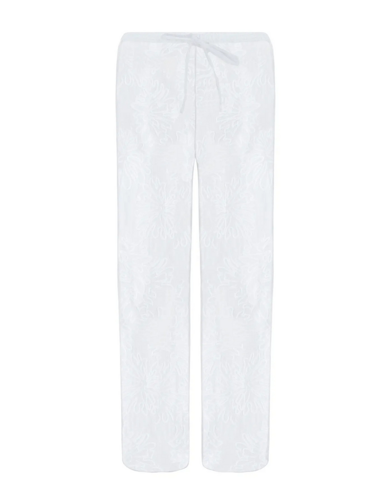 Pantalon de plage 100% Coton Antigel La Bohème (Blanc)