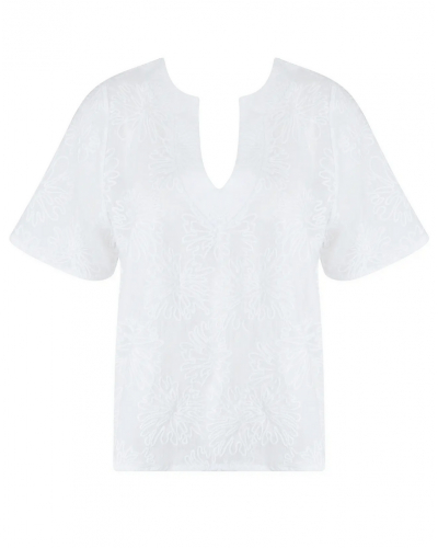 Short-sleeved Top 100% Cotton Antigel La Bohème (Blanc)