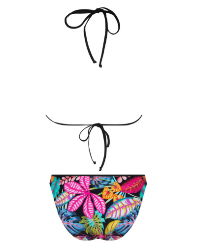 Reversible one-piece trikini swimsuit Antigel La Forêt Magic (Noir Enchanté)