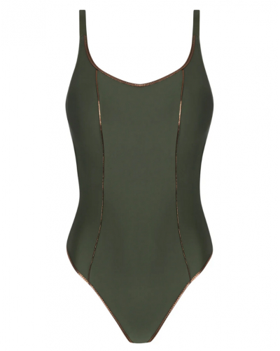 Maillot de bain une pièce armatures Antigel La Smartissime (Kaki Bronze)