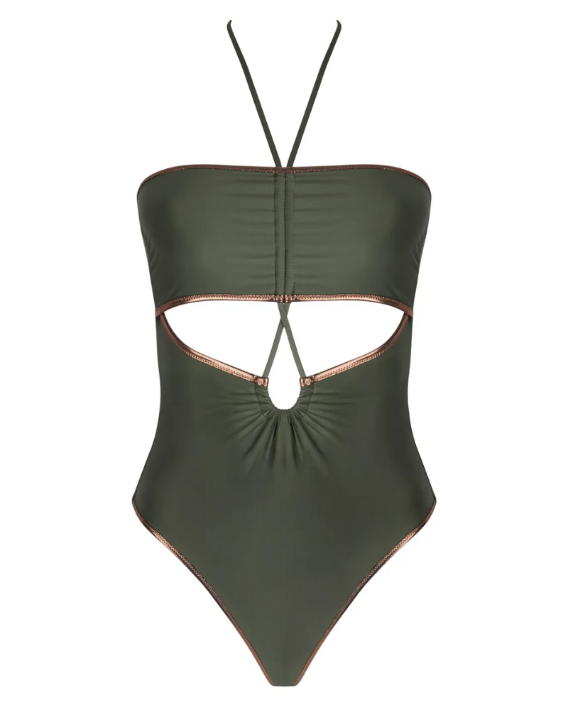 One-piece swimsuit Antigel La Smartissime (Kaki Bronze)