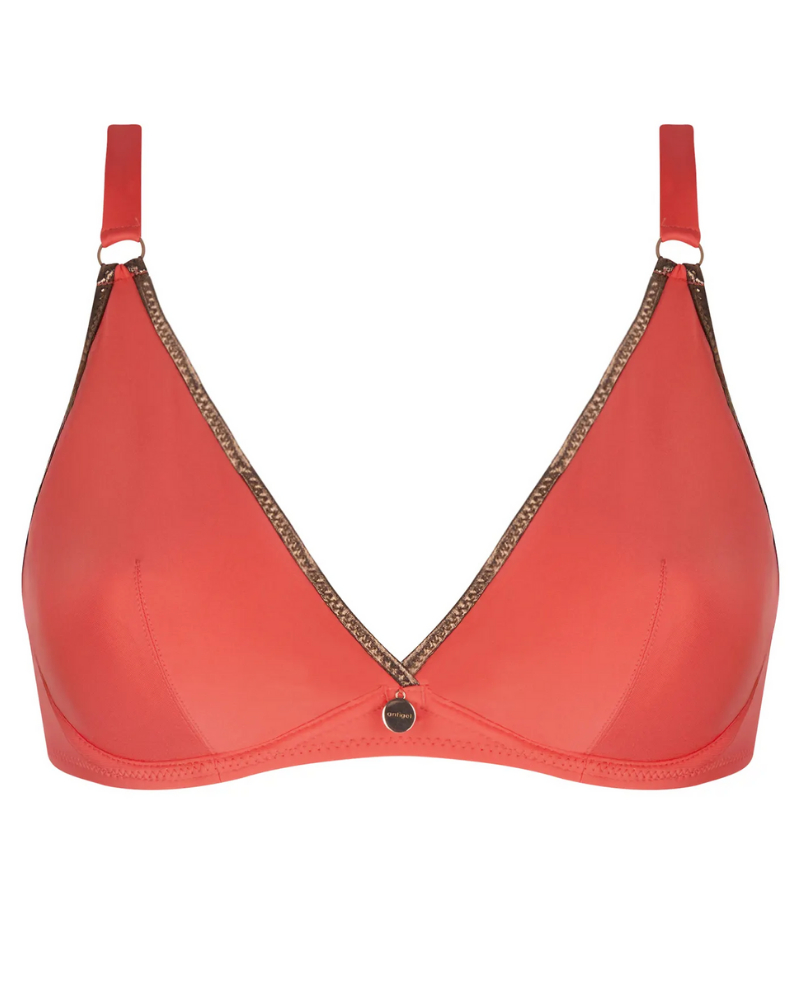 Soutien-gorge triangle de bain armatures Antigel La Smartissime (Corail Bronze)